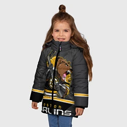 Куртка зимняя для девочки Boston Bruins, цвет: 3D-черный — фото 2