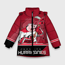 Куртка зимняя для девочки Carolina Hurricanes, цвет: 3D-черный