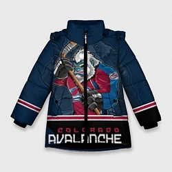 Куртка зимняя для девочки Colorado Avalanche, цвет: 3D-черный