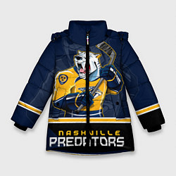 Куртка зимняя для девочки Nashville Predators, цвет: 3D-черный