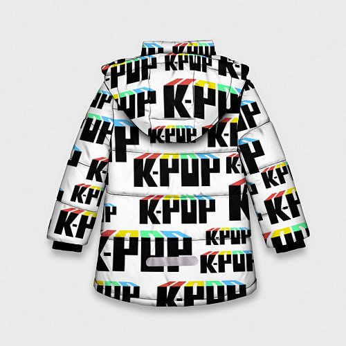 Зимняя куртка для девочки K-pop Pattern / 3D-Черный – фото 2