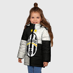 Куртка зимняя для девочки Juventus FC, цвет: 3D-светло-серый — фото 2