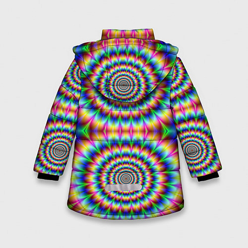 Зимняя куртка для девочки Grazy fractal / 3D-Черный – фото 2