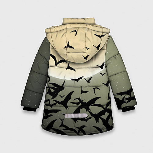 Зимняя куртка для девочки Хэллоуин-принт / 3D-Черный – фото 2