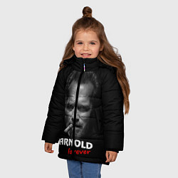 Куртка зимняя для девочки Arnold forever, цвет: 3D-черный — фото 2