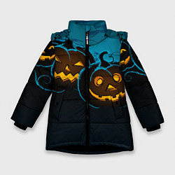 Куртка зимняя для девочки Halloween3, цвет: 3D-черный