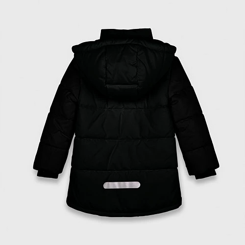 Зимняя куртка для девочки Череп / 3D-Черный – фото 2
