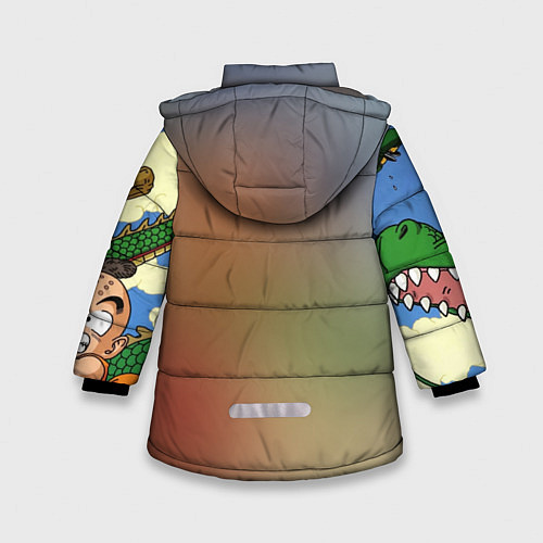 Зимняя куртка для девочки Dragon Ball Team / 3D-Черный – фото 2