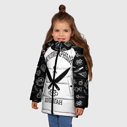 Куртка зимняя для девочки Повар 1, цвет: 3D-светло-серый — фото 2