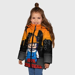 Куртка зимняя для девочки Строитель 1, цвет: 3D-черный — фото 2
