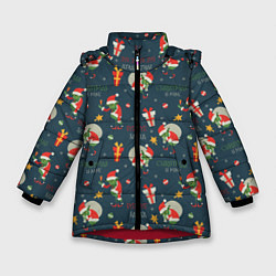 Куртка зимняя для девочки Гринч, цвет: 3D-красный