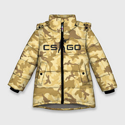 Куртка зимняя для девочки CS GO: Dust, цвет: 3D-светло-серый