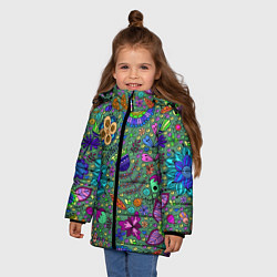 Куртка зимняя для девочки Pat38, цвет: 3D-черный — фото 2
