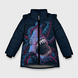 Куртка зимняя для девочки Underwater Fight, цвет: 3D-светло-серый