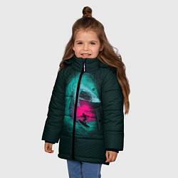 Куртка зимняя для девочки Shark Vortex, цвет: 3D-черный — фото 2