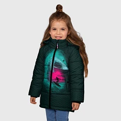Куртка зимняя для девочки Shark Vortex, цвет: 3D-черный — фото 2