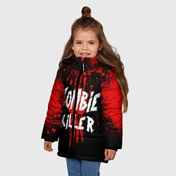 Куртка зимняя для девочки Zombie Killer, цвет: 3D-черный — фото 2