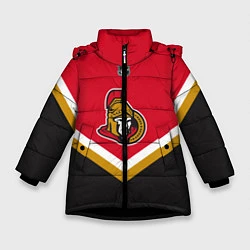 Куртка зимняя для девочки NHL: Ottawa Senators, цвет: 3D-черный