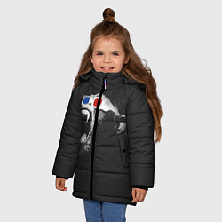 Куртка зимняя для девочки 3D Monkey, цвет: 3D-светло-серый — фото 2
