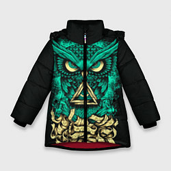 Куртка зимняя для девочки Bring Me The Horizon: Owl, цвет: 3D-красный