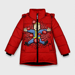 Куртка зимняя для девочки Nuka Cola Paradise, цвет: 3D-черный