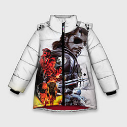 Куртка зимняя для девочки Metal gear solid 2, цвет: 3D-красный