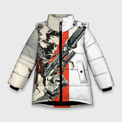 Куртка зимняя для девочки Metal gear solid 3, цвет: 3D-черный