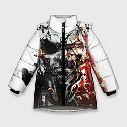 Куртка зимняя для девочки Metal gear solid 5, цвет: 3D-светло-серый