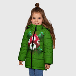 Куртка зимняя для девочки Mushroom is Dead, цвет: 3D-красный — фото 2
