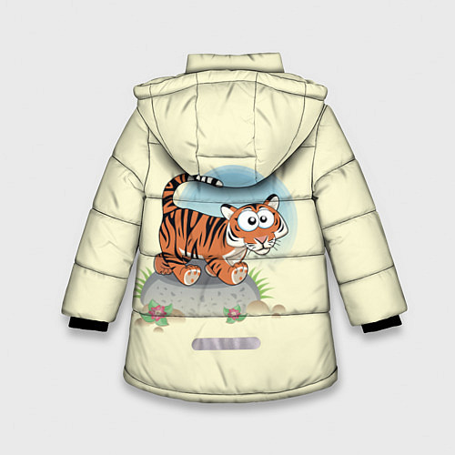 Зимняя куртка для девочки Маленький тигренок / 3D-Черный – фото 2