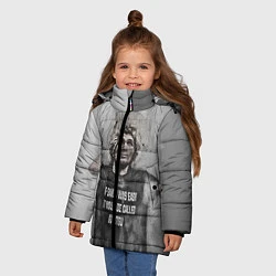 Куртка зимняя для девочки Нурмагомедов Хабиб, цвет: 3D-черный — фото 2