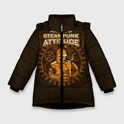 Куртка зимняя для девочки Steampunk Attitude, цвет: 3D-черный