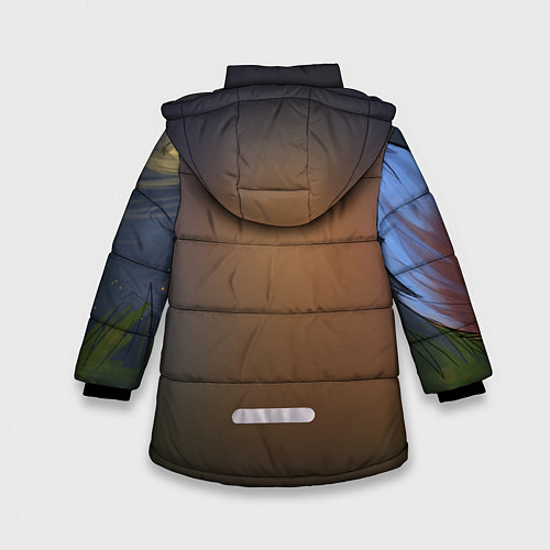 Зимняя куртка для девочки Гнар / 3D-Черный – фото 2