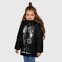 Куртка зимняя для девочки Ночная сова, цвет: 3D-черный — фото 2