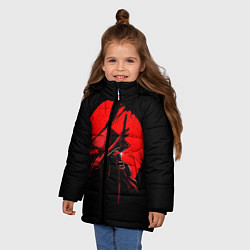 Куртка зимняя для девочки Сила самурая, цвет: 3D-черный — фото 2