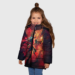 Куртка зимняя для девочки Red, цвет: 3D-черный — фото 2