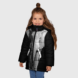 Куртка зимняя для девочки Старый слон, цвет: 3D-красный — фото 2