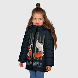 Куртка зимняя для девочки No Fox Given, цвет: 3D-светло-серый — фото 2