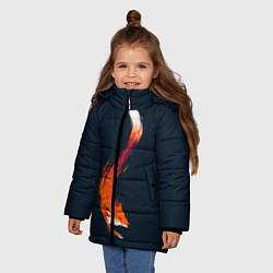 Куртка зимняя для девочки Хитрая лисичка, цвет: 3D-черный — фото 2