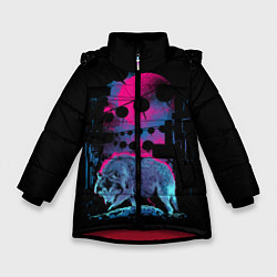 Куртка зимняя для девочки Wolf Town, цвет: 3D-красный