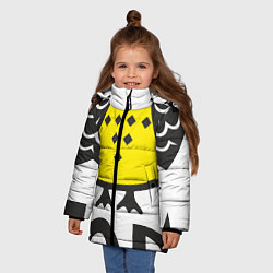 Куртка зимняя для девочки Сова: пора в отпуск!, цвет: 3D-черный — фото 2