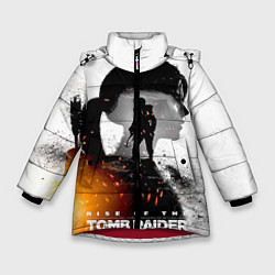 Куртка зимняя для девочки Rise of the Tomb Raider 1, цвет: 3D-красный