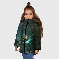 Куртка зимняя для девочки Маокай, цвет: 3D-черный — фото 2