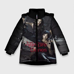 Куртка зимняя для девочки Дневники вампира, цвет: 3D-черный