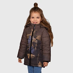 Куртка зимняя для девочки Александр III Миротворец, цвет: 3D-черный — фото 2