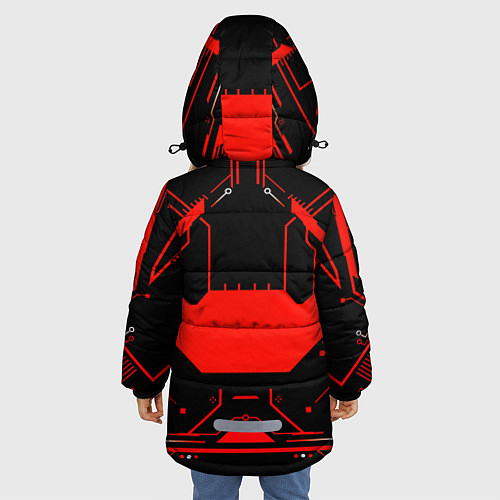 Зимняя куртка для девочки CS:GO Techno Style / 3D-Светло-серый – фото 4