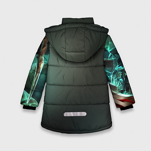 Зимняя куртка для девочки Ренгар / 3D-Черный – фото 2