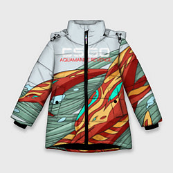 Куртка зимняя для девочки CS:GO Aquamarine Revenge, цвет: 3D-черный