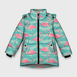 Зимняя куртка для девочки Flamingo Pattern