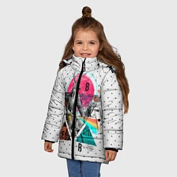 Куртка зимняя для девочки Олень почтальон, цвет: 3D-черный — фото 2